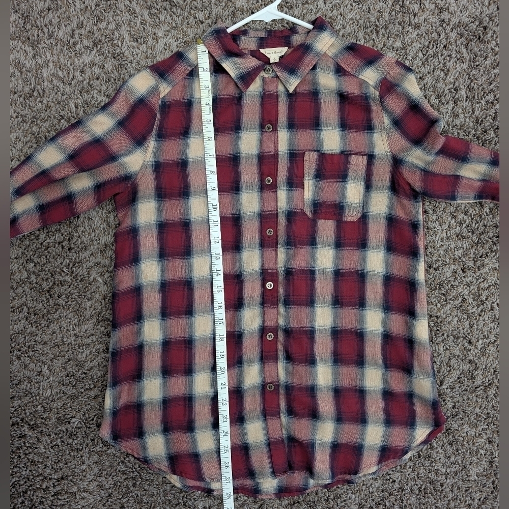 Hem & Thread Plaid Button-Down Top - Picture 6 of 6